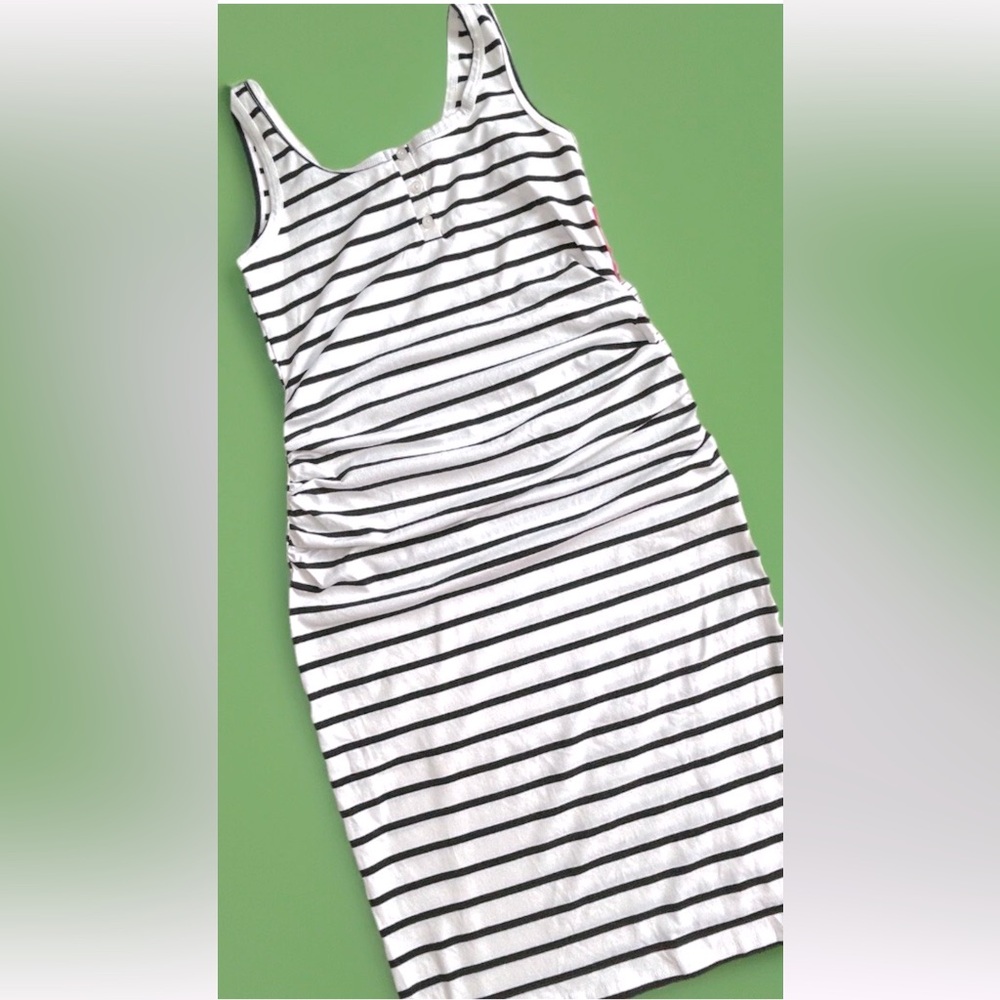 Heart & Hips Women’s Tank Dress Black & White Striped M